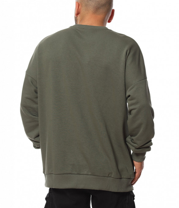 Блуза в авангардна кройка 11959 - Зелен