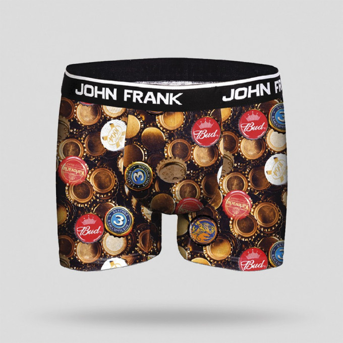 Боксерки с апликация капачки - Кафяв