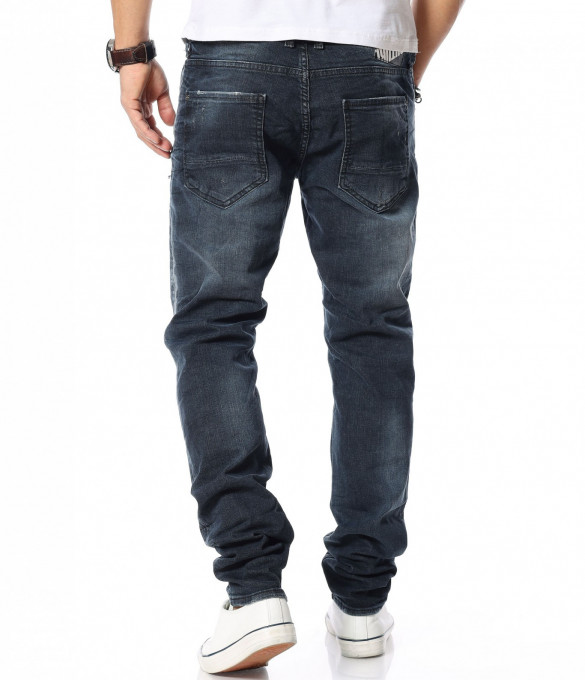 Деним панталон с еластичност 12085 -...