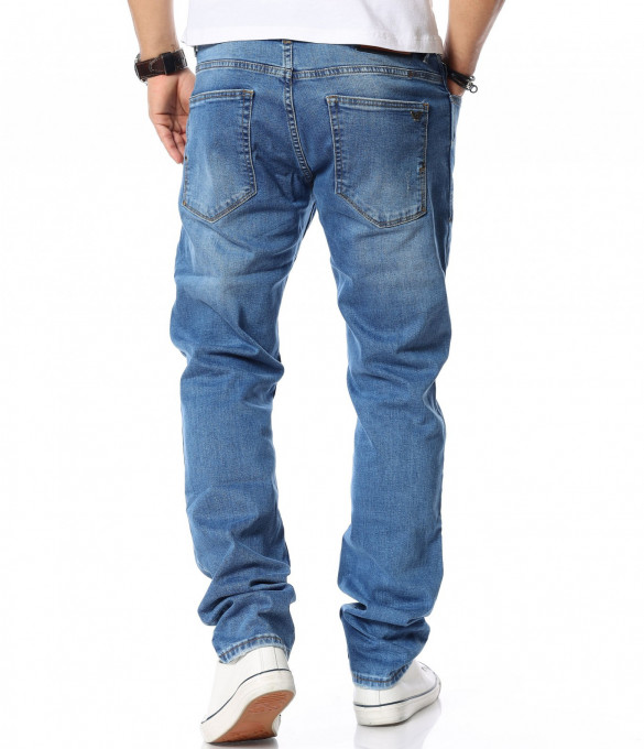 Пролетни дънки в regular Fit 12082 - Син