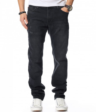 Черни дънки с изчистен...