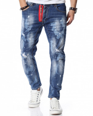 Сини дънки с декорация...