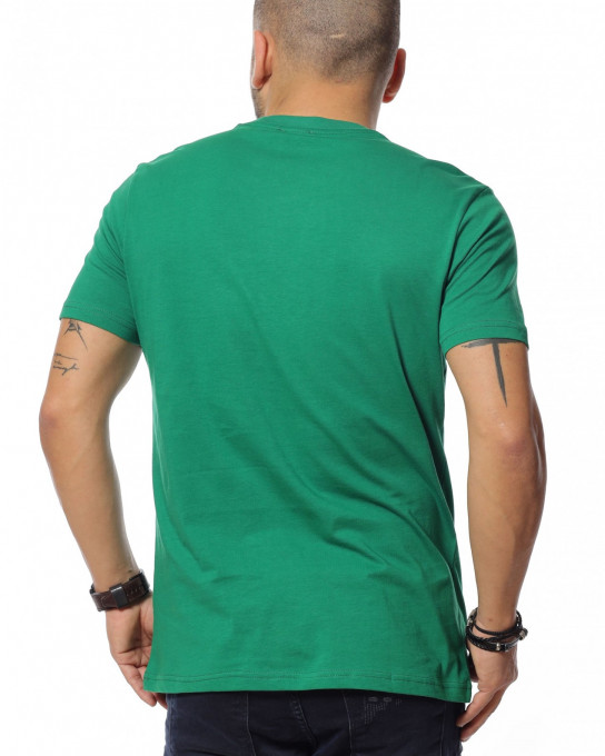 Цветна тениска с щампа 12148 - Зелен