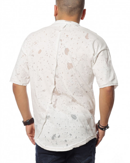 Накъсана тениска 12149 - Бял