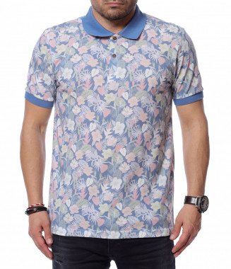 Цветна тениска с яка 12180...