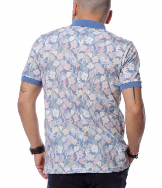 Цветна тениска с яка 12180... 2