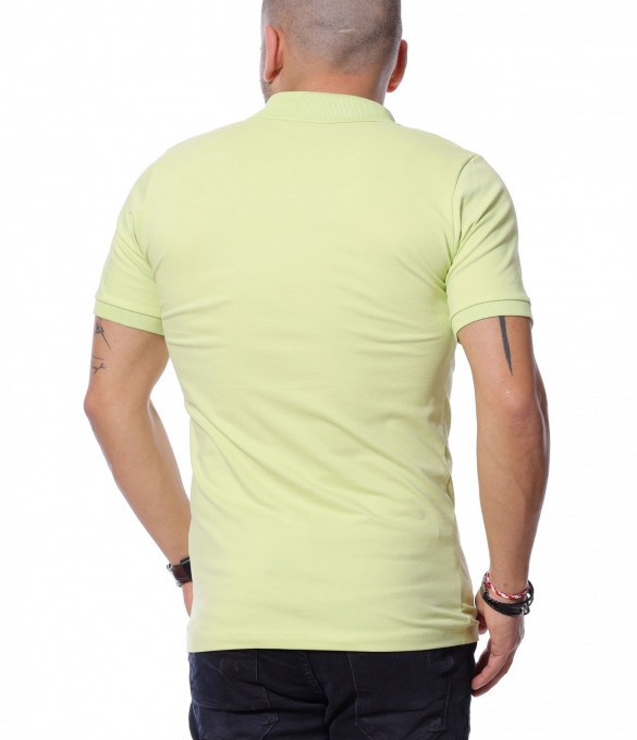 Ежедневна тениска с яка 12189 - Зелен