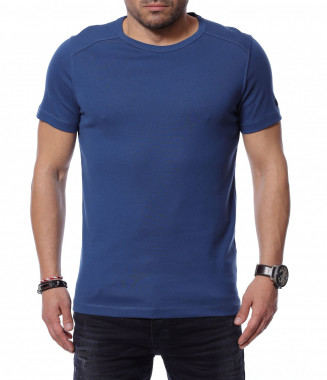 изчистена тениска 12164 - Син