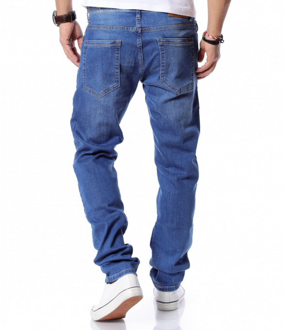 Класически сини дънки 12170 - Син