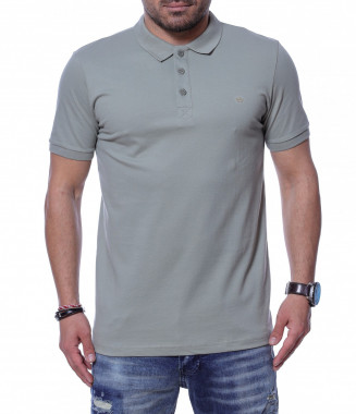 Разноцветна тениска с яка...