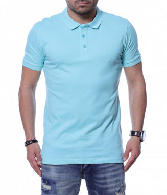 Разноцветна тениска с яка...