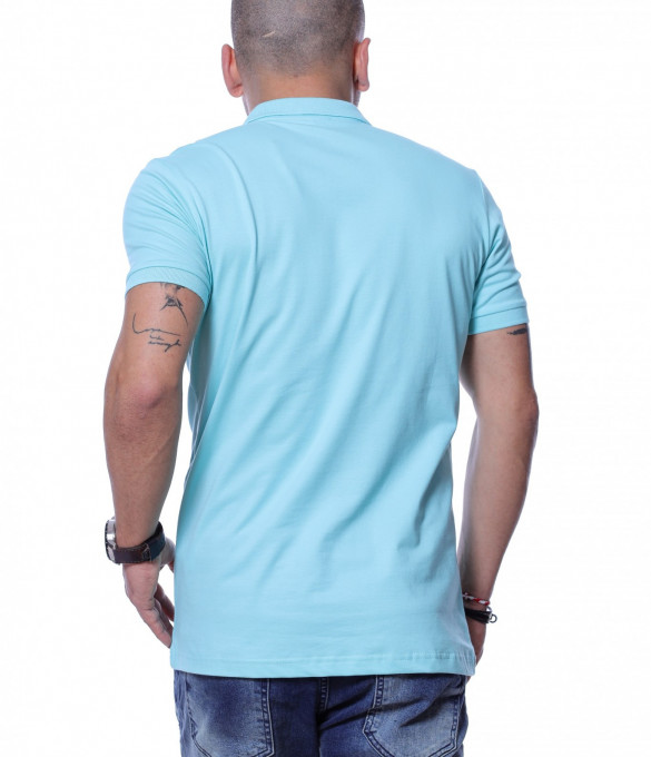 Разноцветна тениска с яка 12254 -...