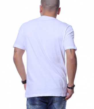 Тениска с надпис 12263 - Бял 2