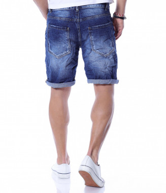 Къс деним с кръпки 12276 - Син 2