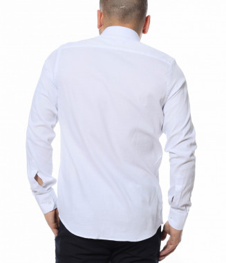 Изчистена риза 12307 - Бял 2