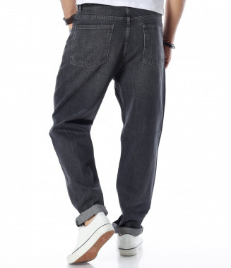 Широки дънки 12348 - Черен 2