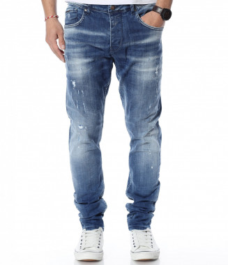 Светло сини дънки 12368 - Син