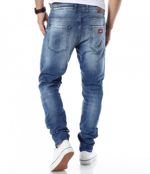 Светло сини дънки 12368 - Син