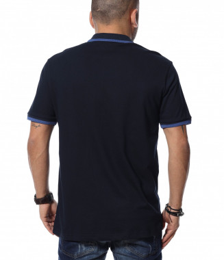 Тениска с яка 12389 - Тъмно... 2