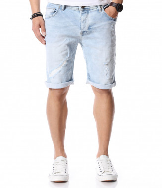 Светли къси дънки 12442 -...