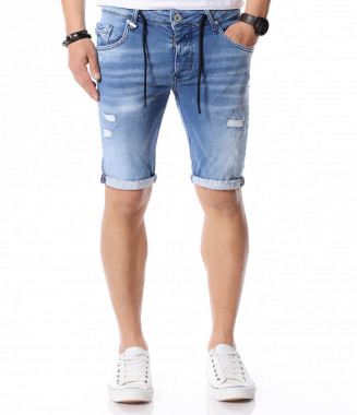 Светлосини къси дънки 12425...