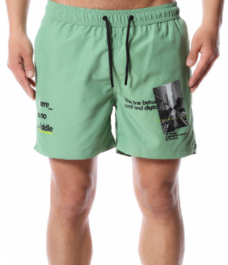 Едноцветни бански с щампа...