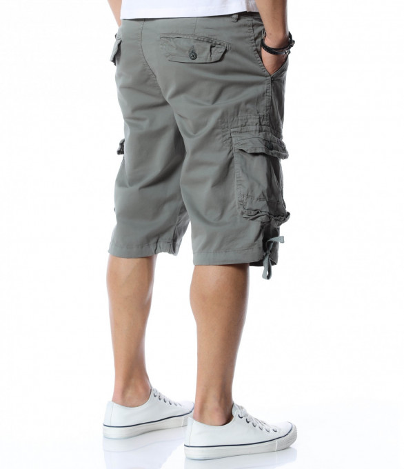 Къси карго панталони 12507 - Зелен
