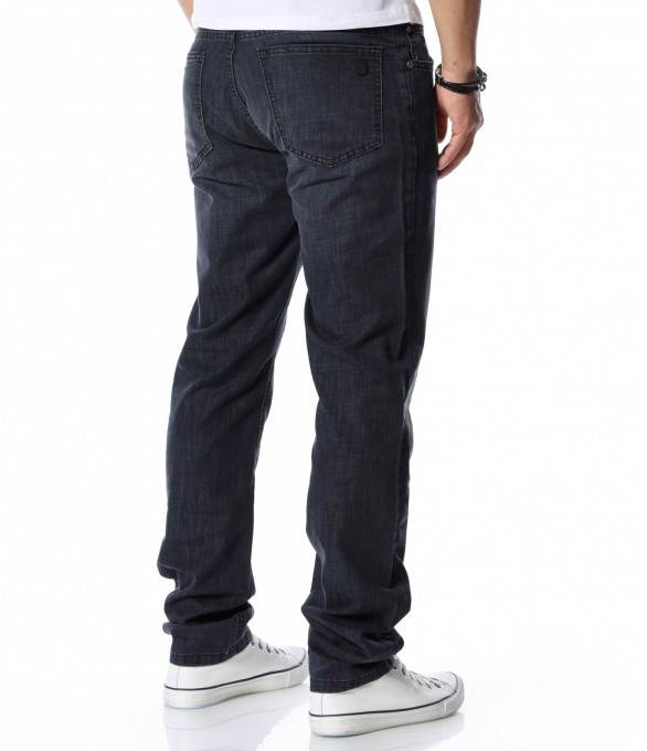 Летни дънки с колан 12514 - Черен