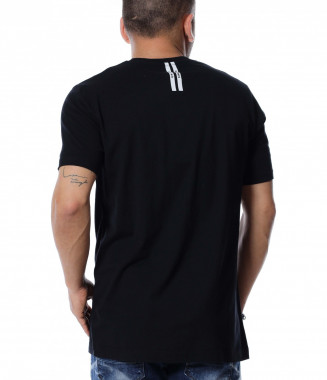 Тениска с щампа 12486 - Черен 2