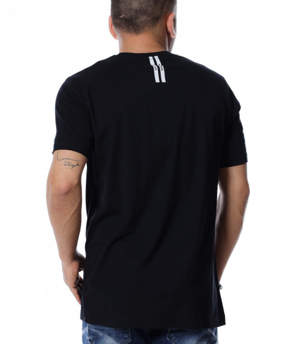 Тениска с щампа 12486 - Черен