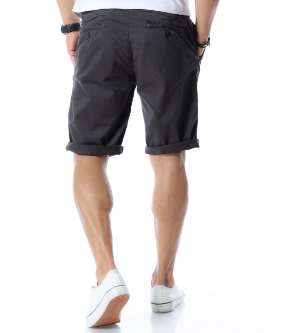 Къси летни панталони 12506 - Тъмно сив