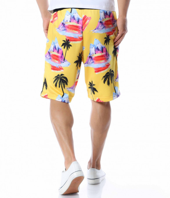Екзотични къси панталони 12563 - Жълт