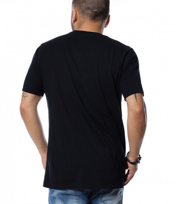 Тениска с наситен надпис 12481 - Черен