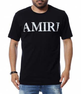 Тениска с надпис 12613 - Черен