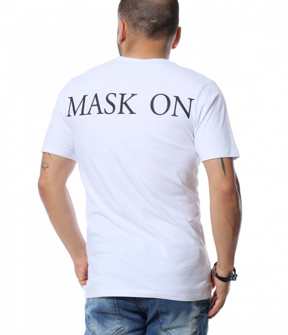 Тениска със щампа 12615 - Бял