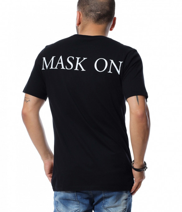 Тениска със щампа 12615 - Черен