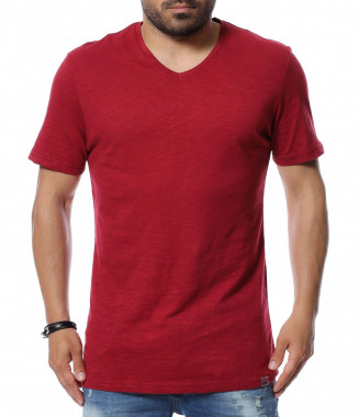 Лятна тениска 12525 - Бордо