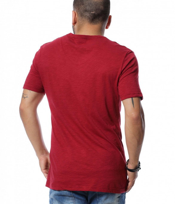 Лятна тениска 12525 - Бордо