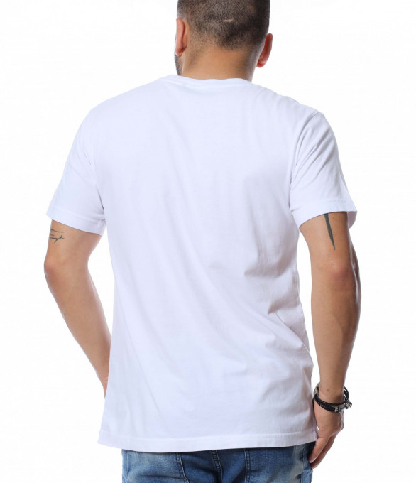 Тениска с апликация 12652 - Бял