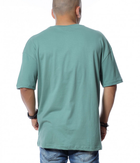 Тениска със щампиран надпис 12654 -...