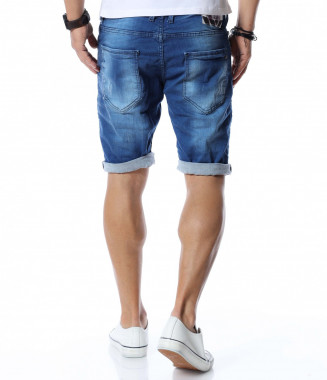 Сини къси дънки 12606 - Син 2