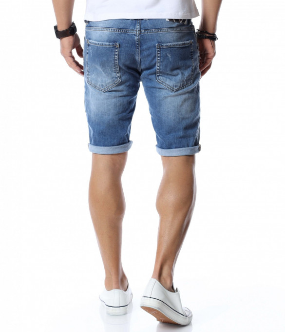 Къси дънки 12601 - Син