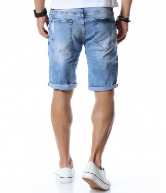 Къси дънки 12631 - Светло син 2