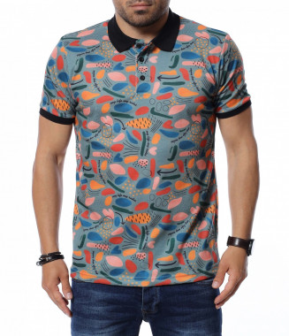 Тениска с принт 12672 - Зелен