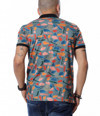 Тениска с принт 12672 - Зелен 2