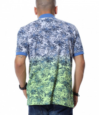 Тениска с яка 12666 - Бял 2