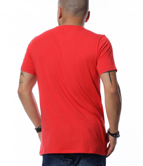 Тениска със щампа 12674 - Червен