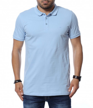 Разноцветна тениска с яка...