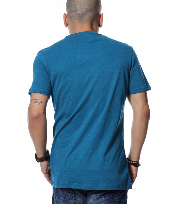 Изчистена тениска 12645 - Син