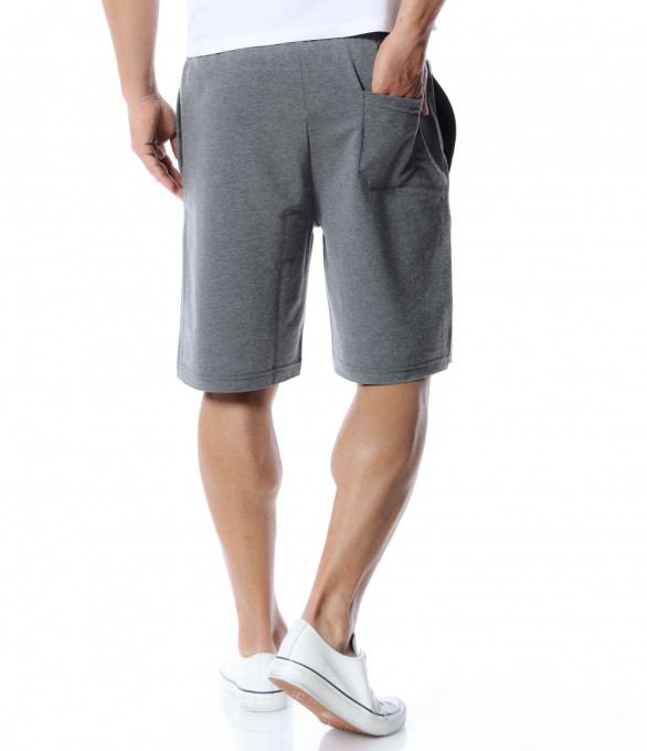 Едноцветни къси панталони 12680 - Сив